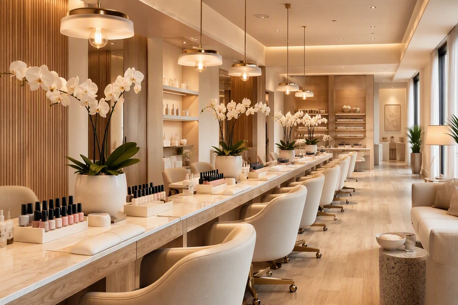 Inside the salon